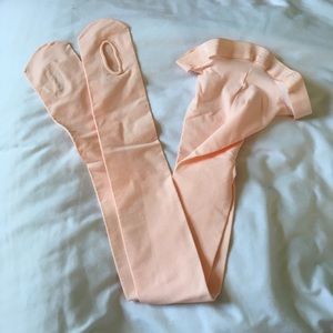 Pink Capezio Convertible Dance Tights